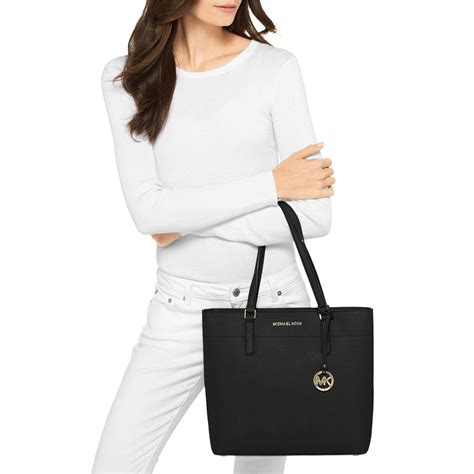 michael kors morgan md tote black|Michael Kors large black tote.